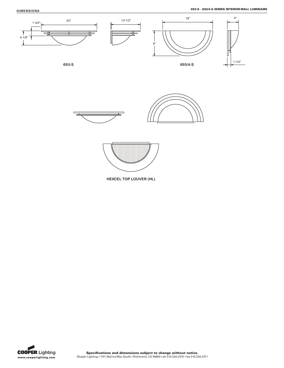 Cooper Lighting 693-S User Manual | Page 2 / 2