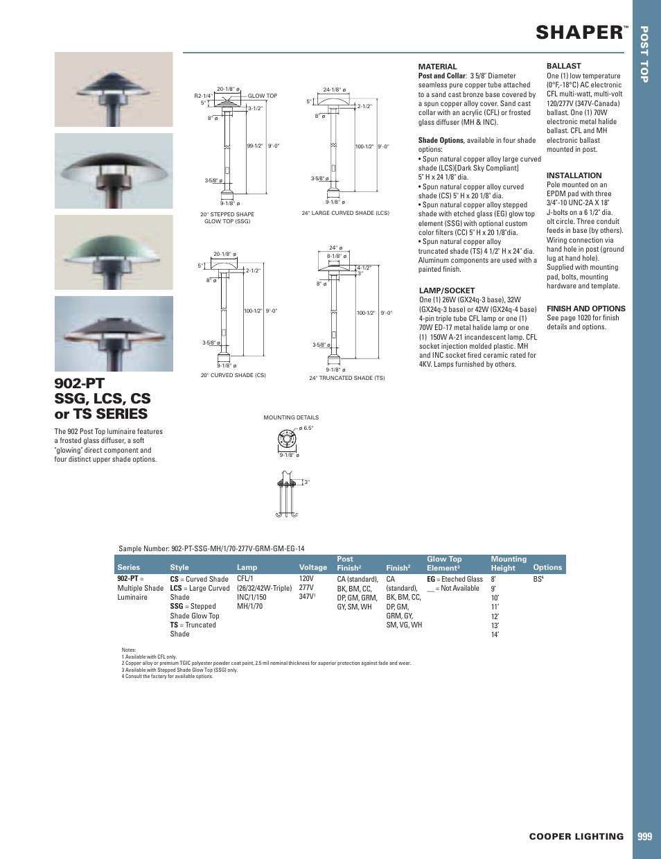 Cooper Lighting 902-PT LCS Series User Manual | 1 page