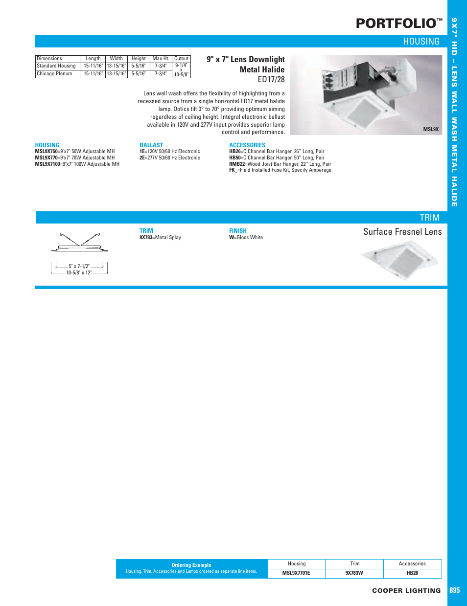 Cooper Lighting 895 User Manual | 1 page