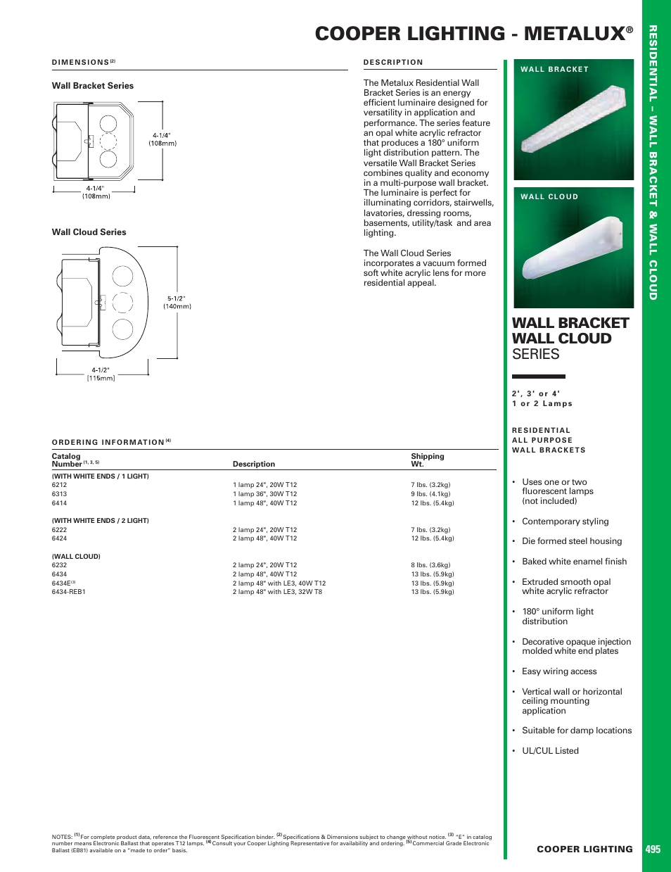 Cooper Lighting Wall Cloud User Manual | 1 page