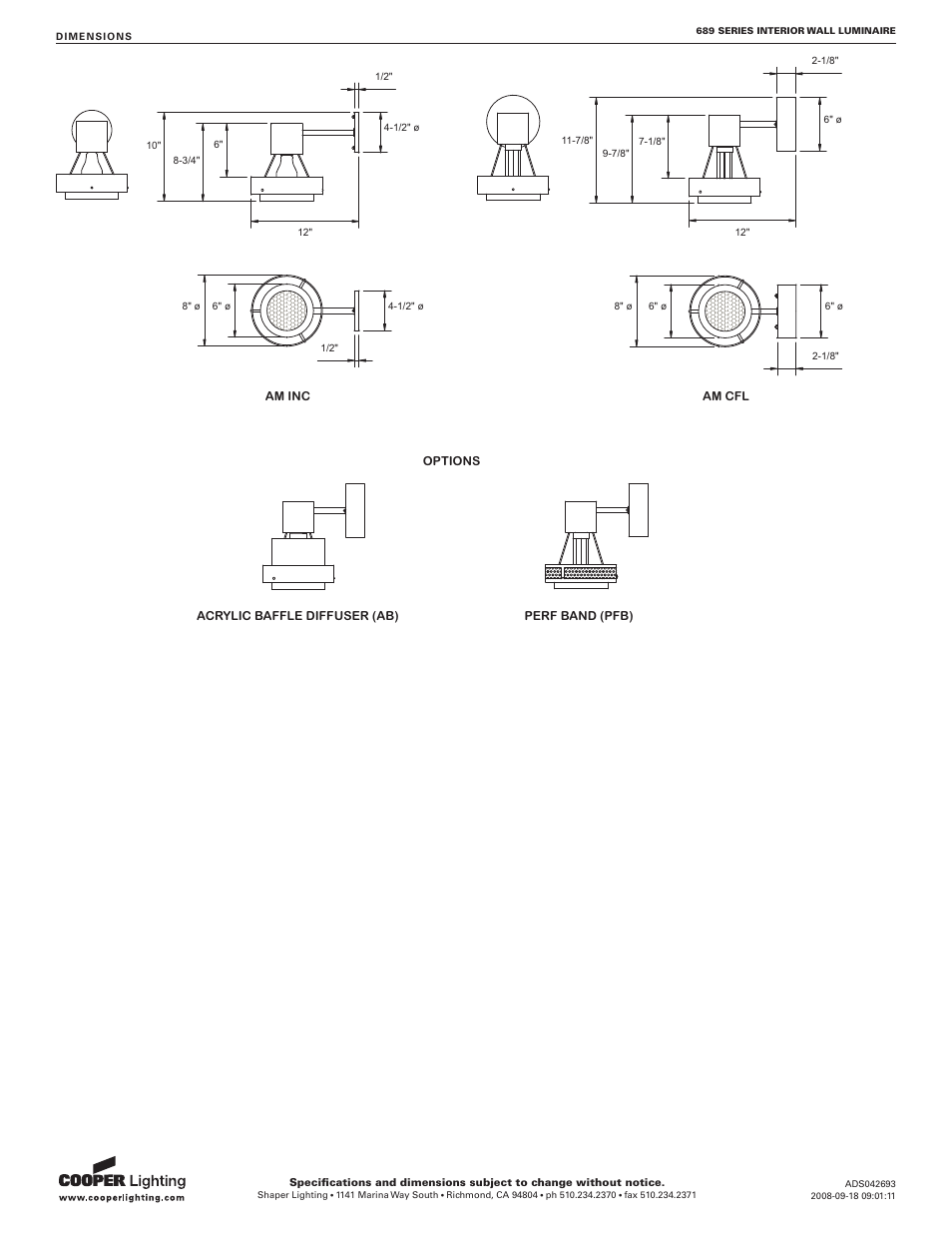 Cooper Lighting 689 User Manual | Page 2 / 2