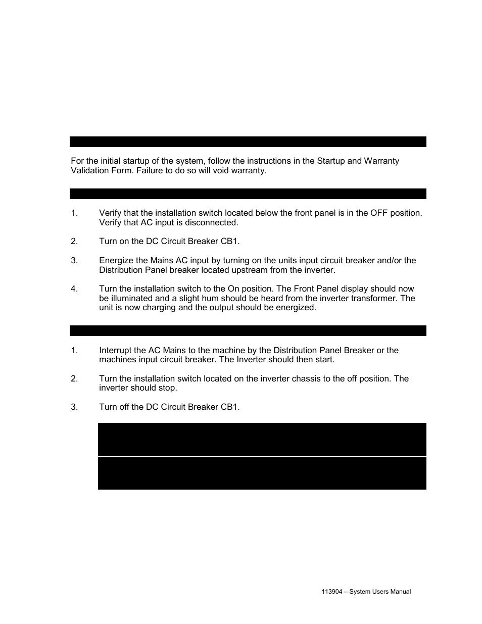 Startup and shutdown procedure | Cooper Lighting Sure-Lites Lifeway II Series User Manual | Page 8 / 18