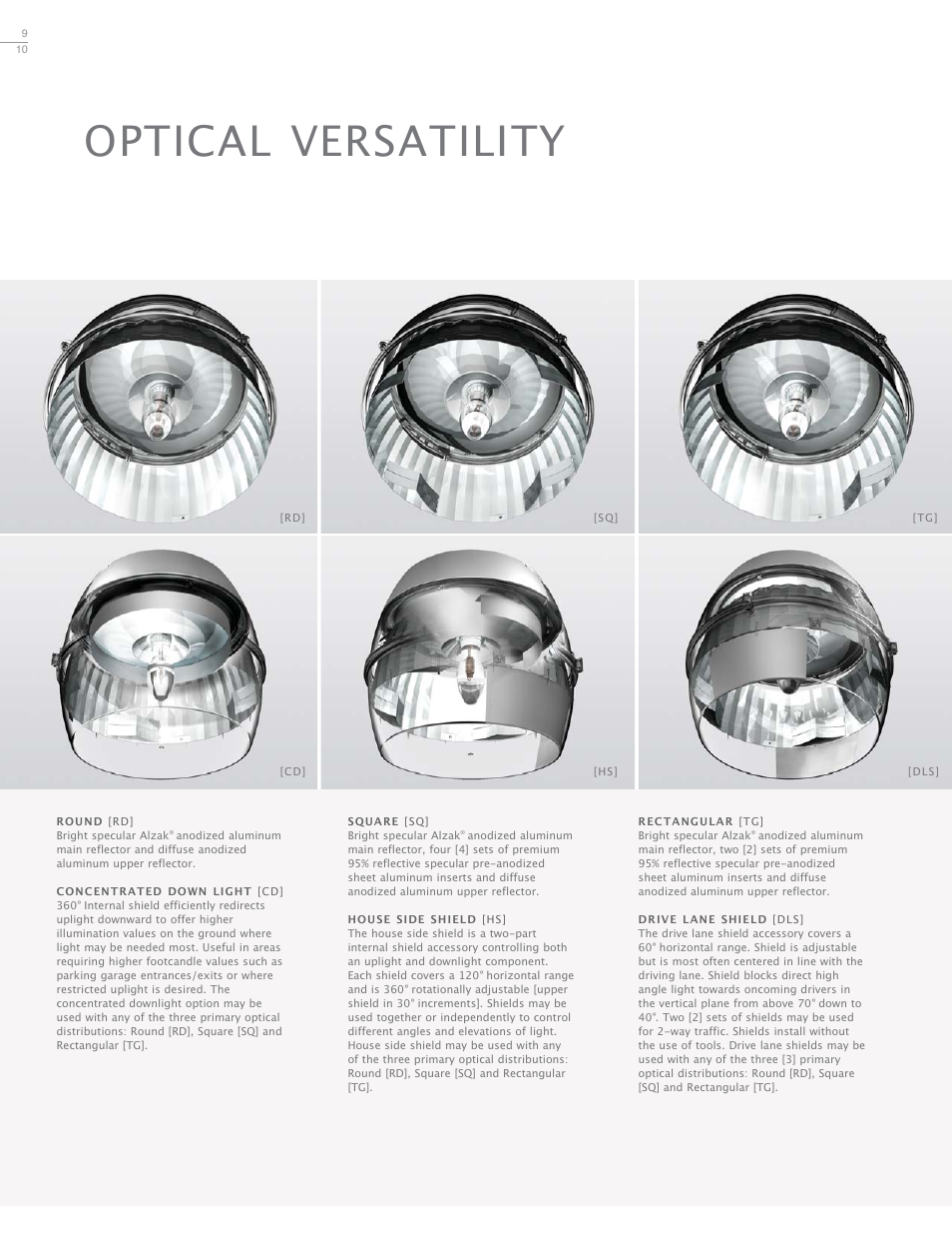 Optical versatility | Cooper Lighting Envoy User Manual | Page 10 / 24