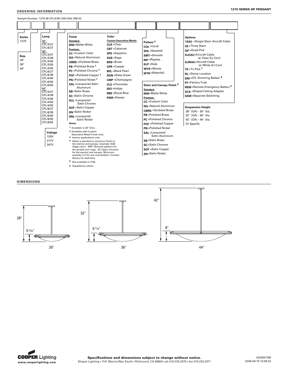 Cooper Lighting 1270 Series User Manual | Page 2 / 4