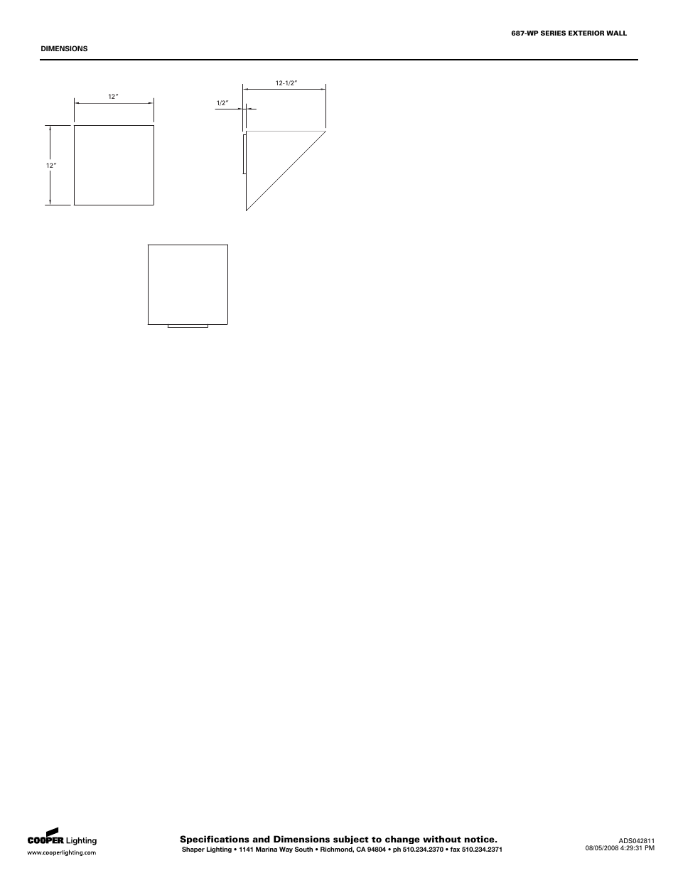 Cooper Lighting 687-WP User Manual | Page 2 / 2