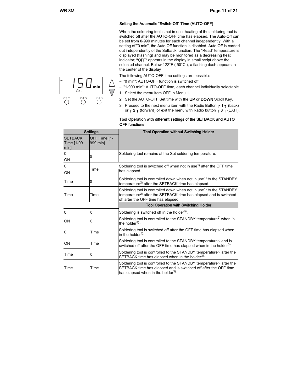 Weller WR 3M User Manual | Page 11 / 21