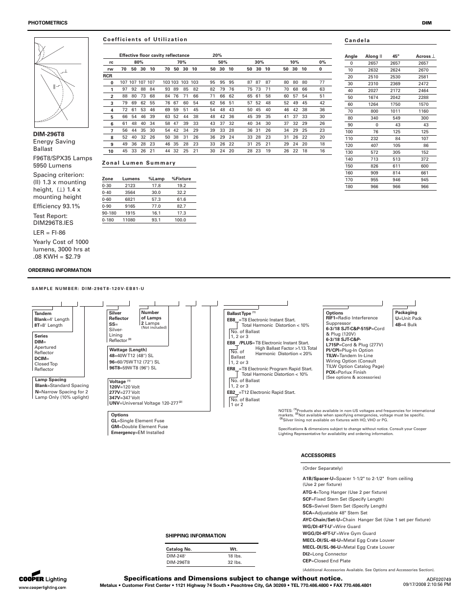 Cooper Lighting 296 User Manual | Page 2 / 2