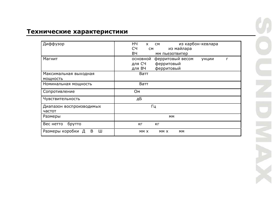 SoundMax SM-CSM694 User Manual | Page 13 / 13