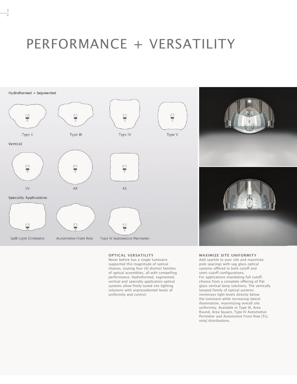 Performance + versatility | Cooper Lighting Talon Architectural Area Luminaire User Manual | Page 4 / 24
