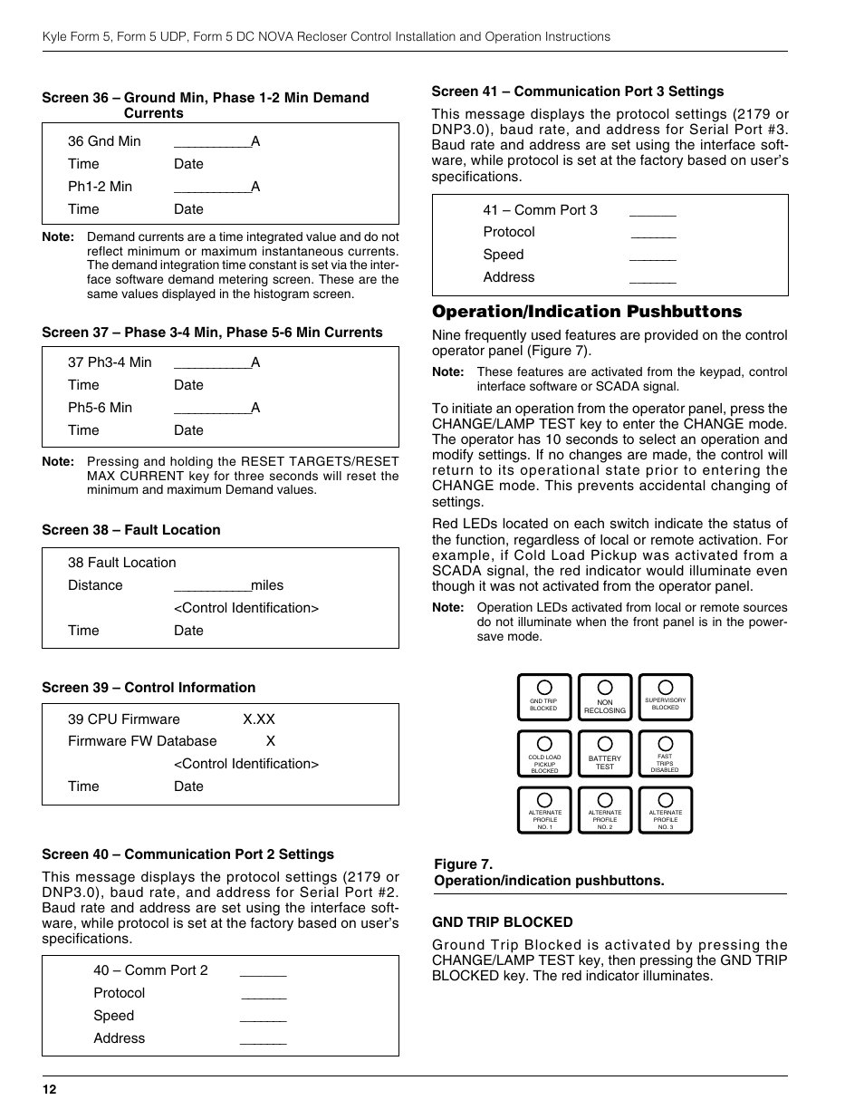 Operation/indication pushbuttons | Cooper Lighting S280-79-10 User Manual | Page 12 / 56