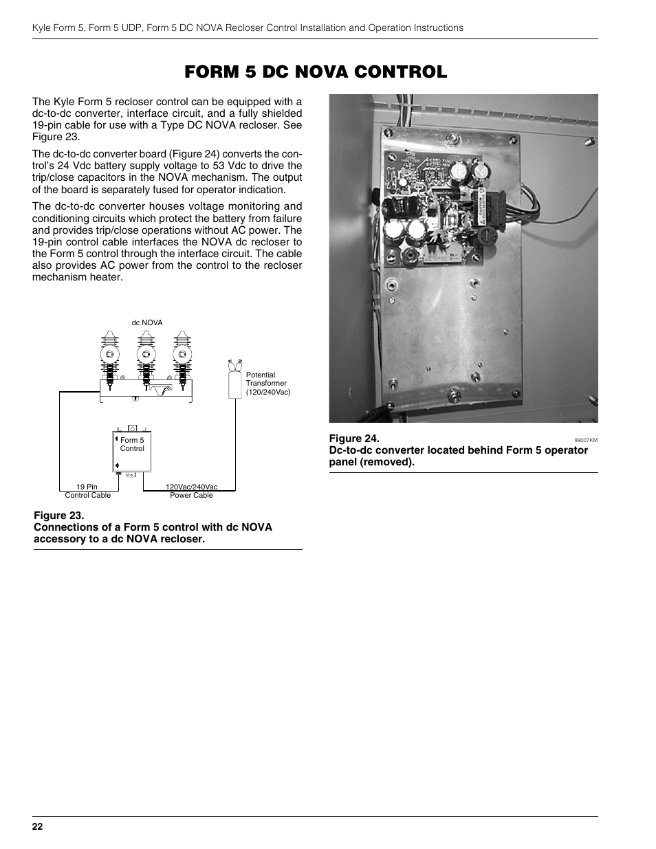 Form 5 dc nova control | Cooper Lighting S280-79-10 User Manual | Page 22 / 56