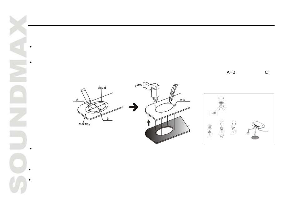 Mounting the speakers | SoundMax SM-CSM52 User Manual | Page 4 / 13
