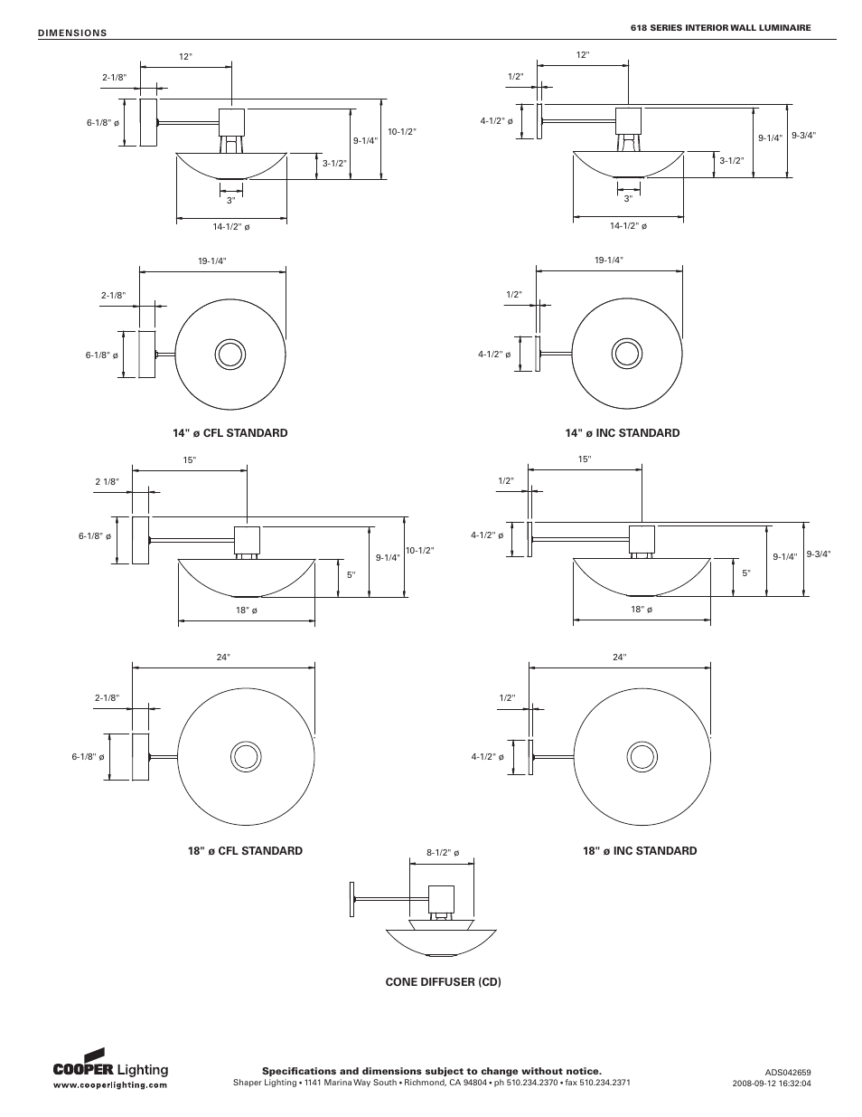 Cooper Lighting 618 User Manual | Page 2 / 2