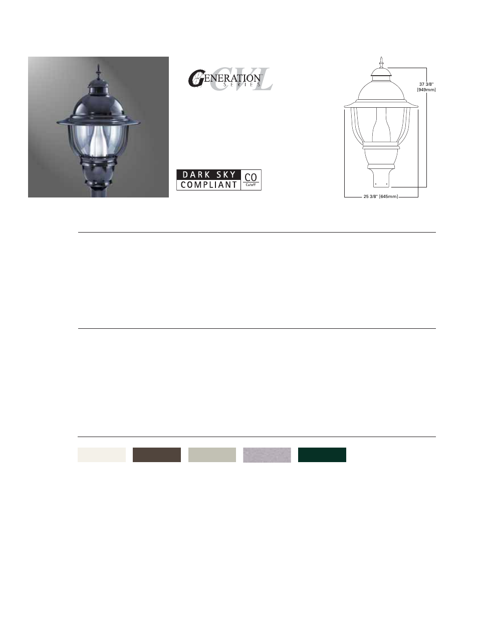 Cooper Lighting Avenue ARC25MWW5C652 User Manual | 2 pages