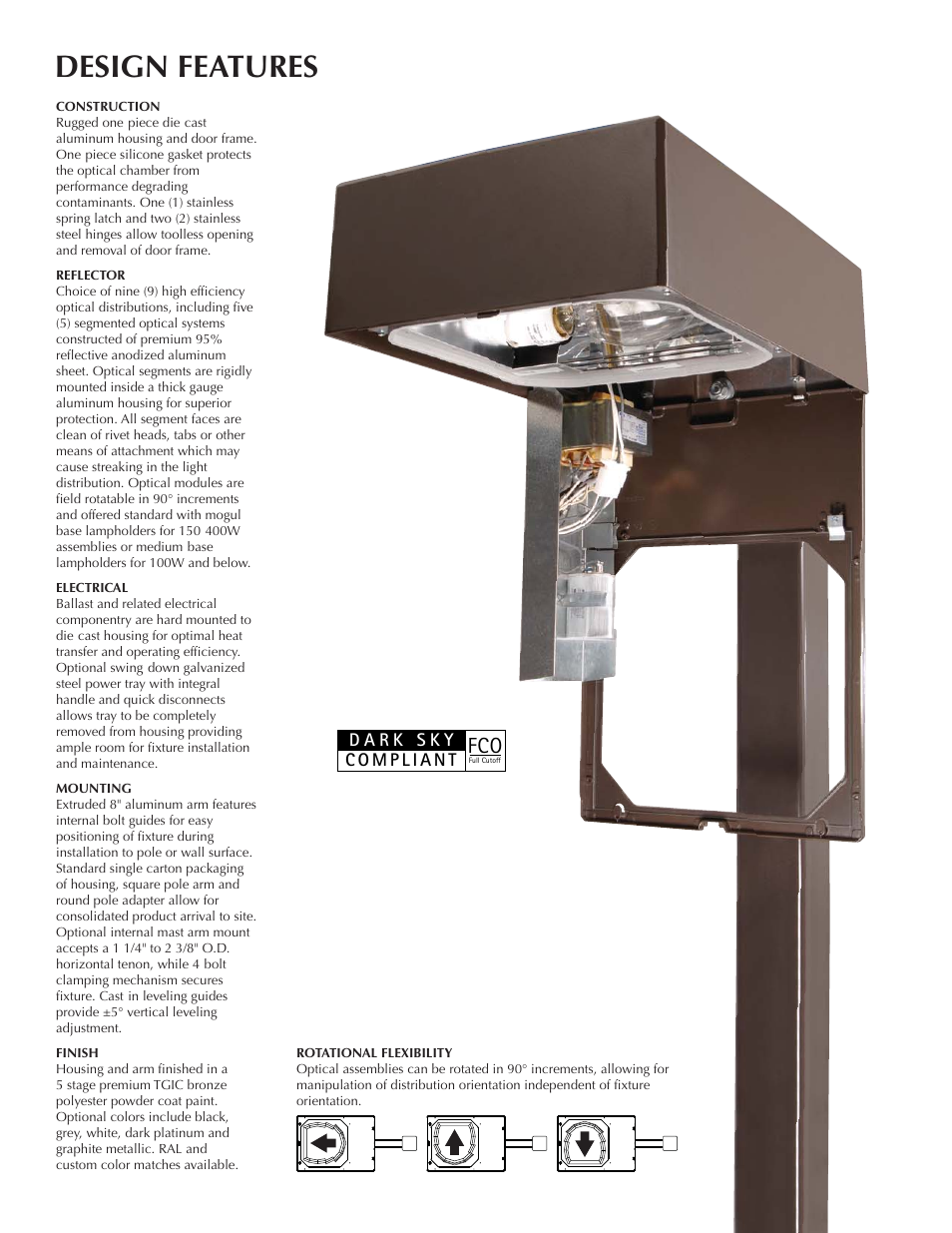 Design features | Cooper Lighting Tribute User Manual | Page 4 / 8
