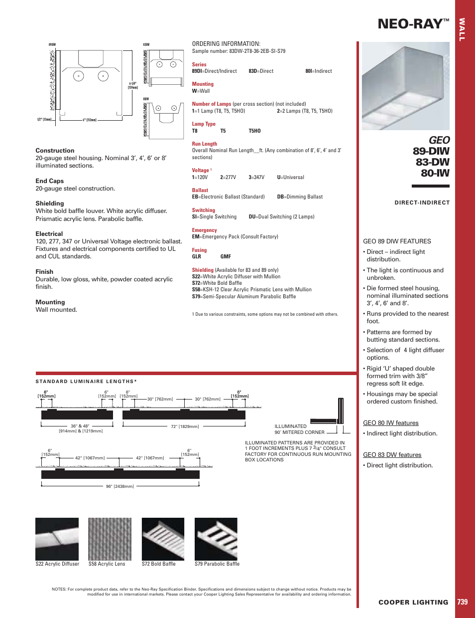 Cooper Lighting 89-DIW User Manual | 1 page