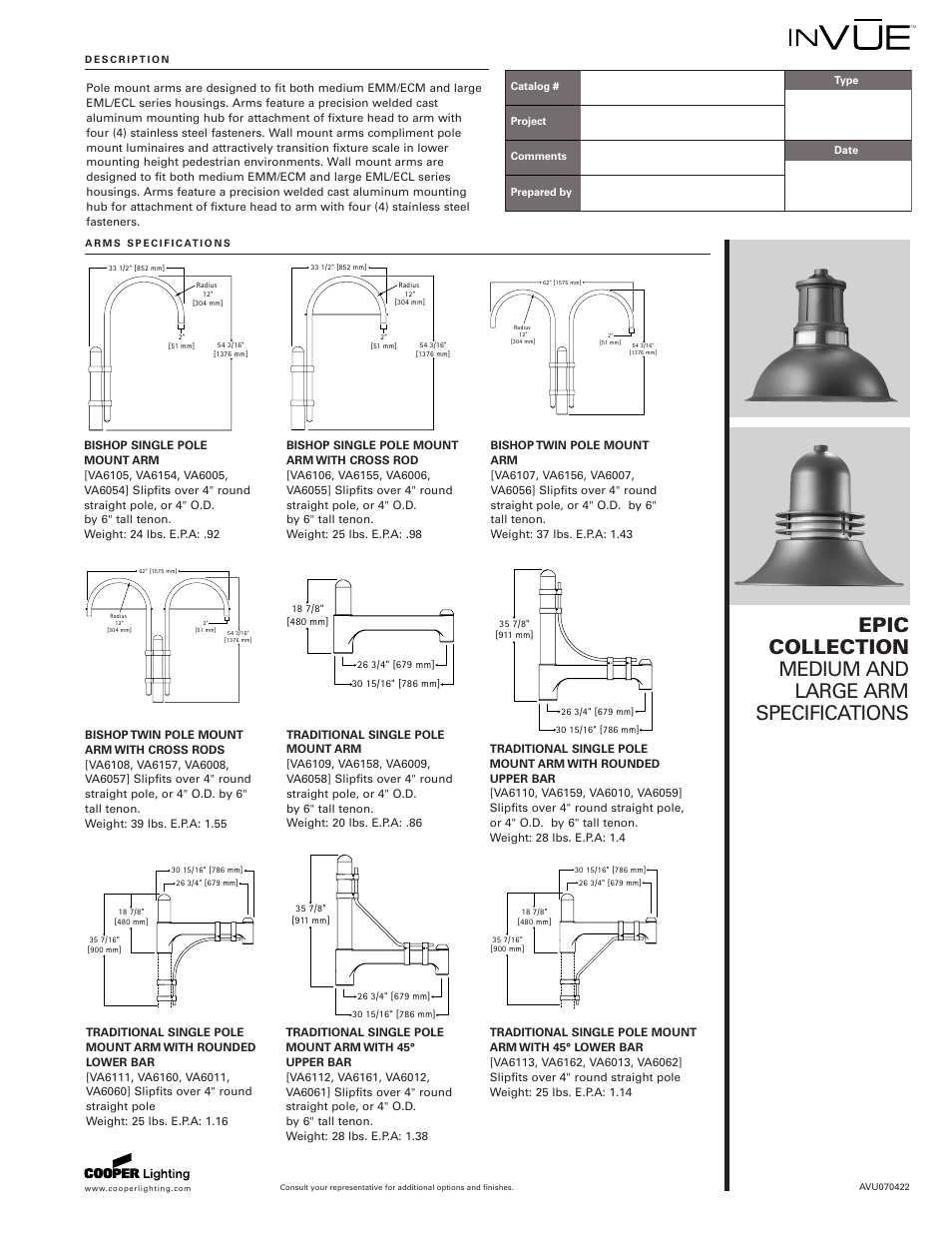 Cooper Lighting Invue User Manual | 2 pages