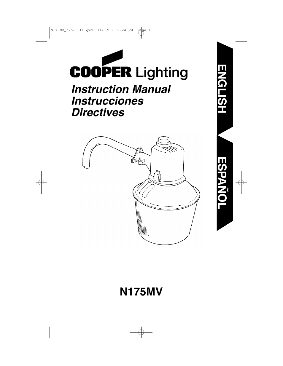 Cooper Lighting N175MV User Manual | 11 pages