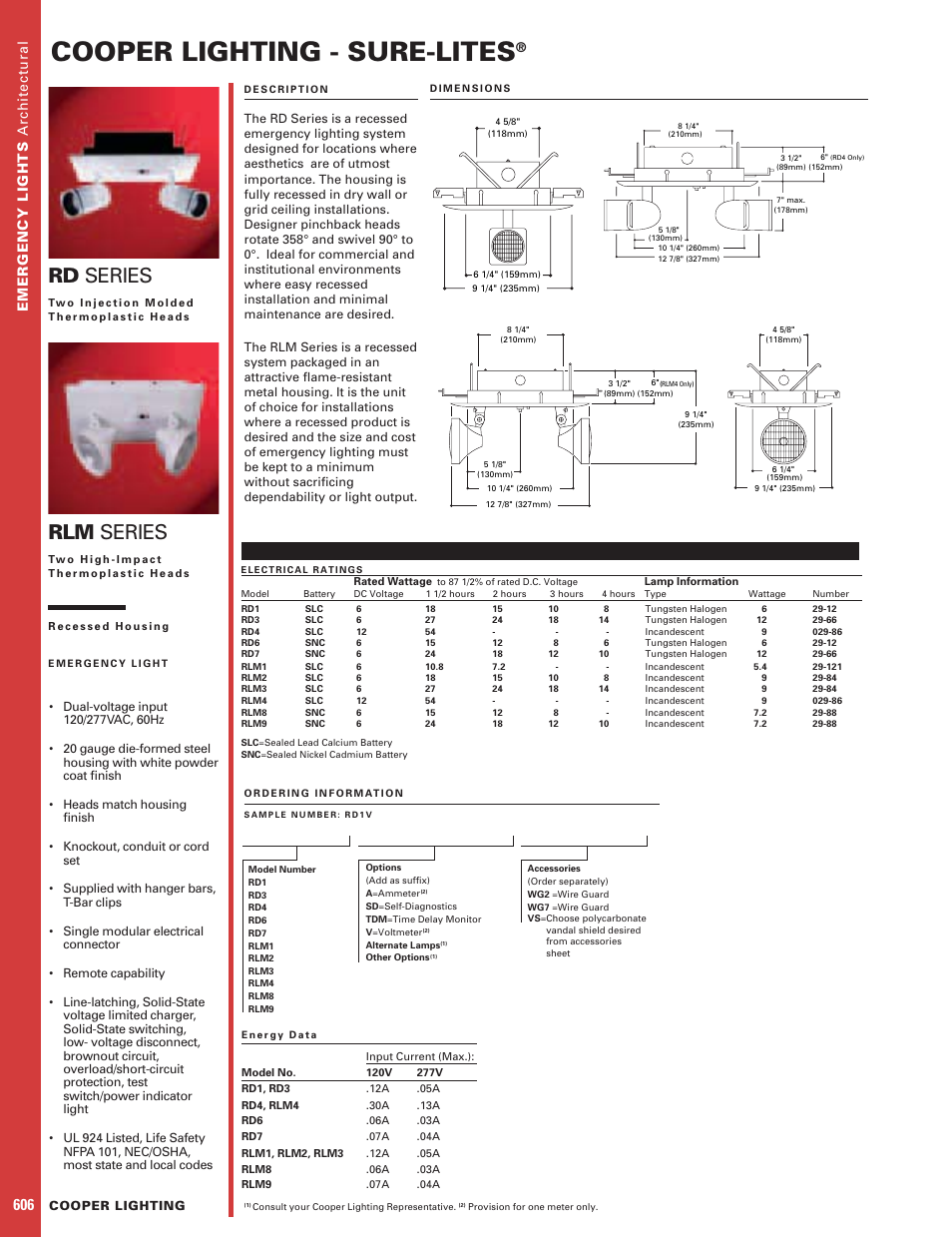 Cooper Lighting RD Series User Manual | 1 page