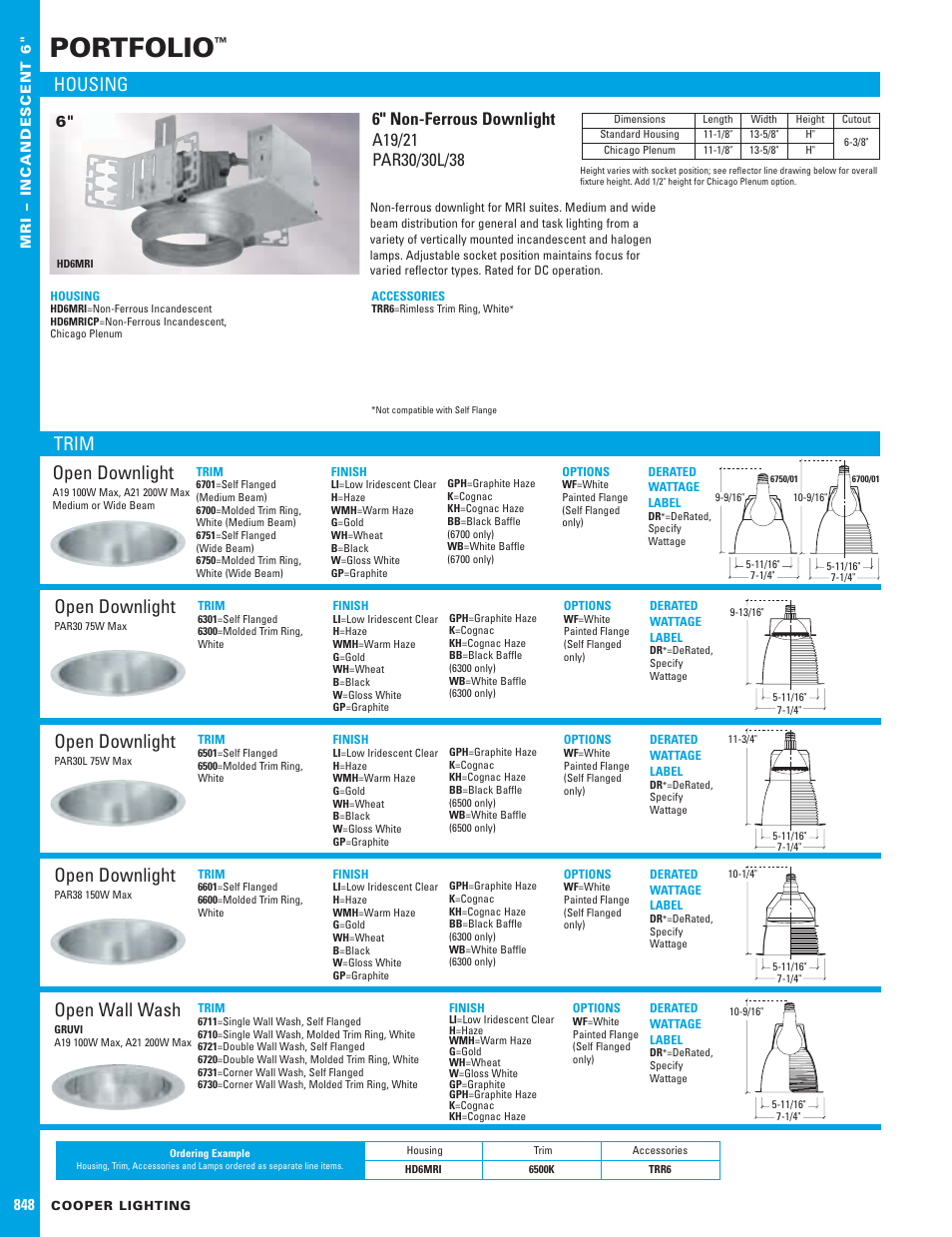Cooper Lighting 848 User Manual | 1 page