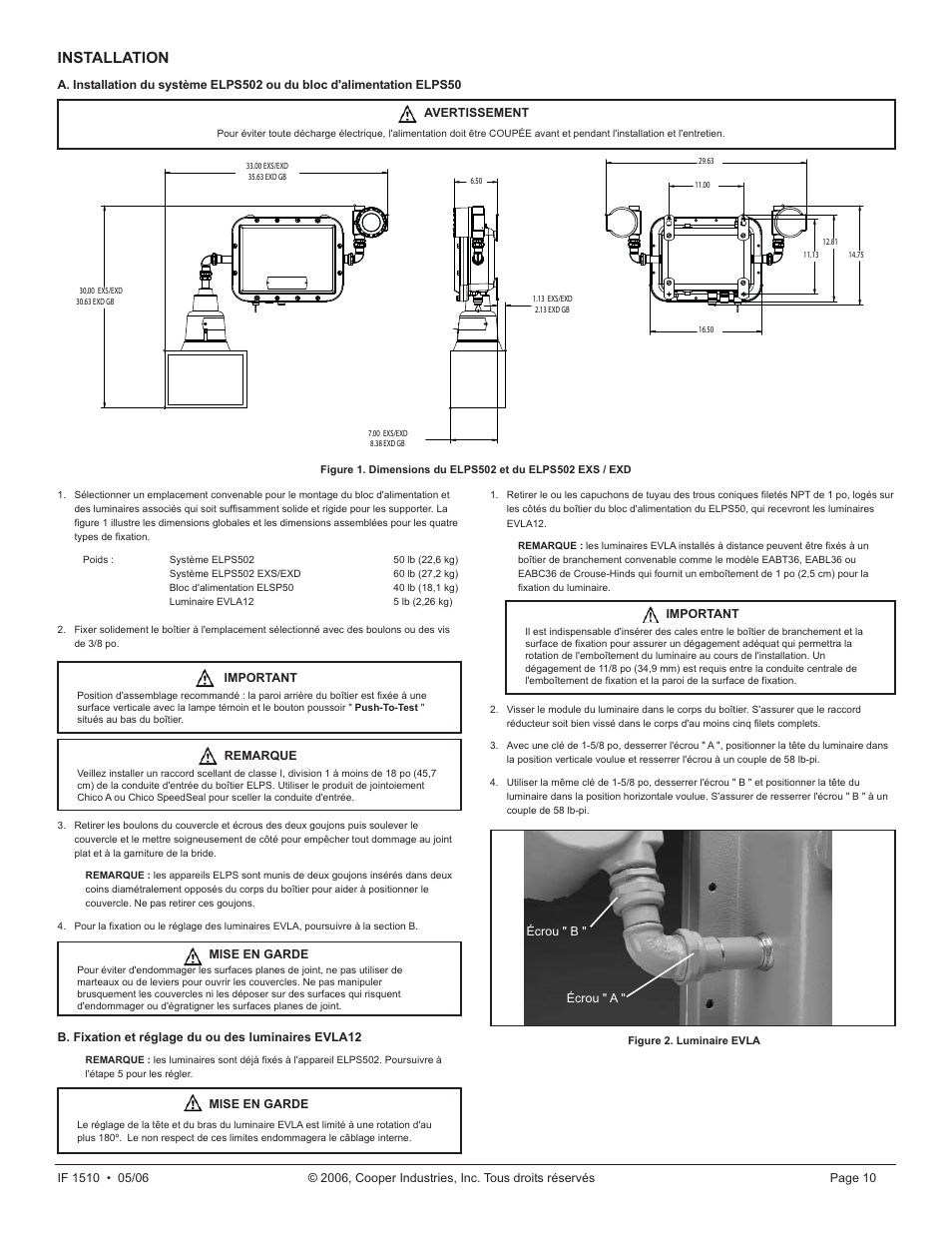 Installation | Cooper Lighting ELPS502 User Manual | Page 10 / 24