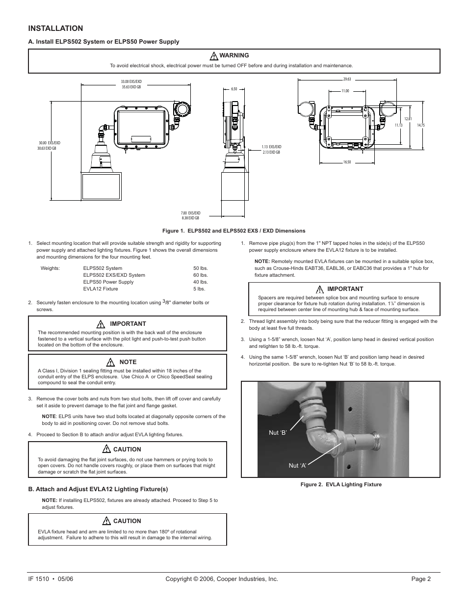 Installation | Cooper Lighting ELPS502 User Manual | Page 2 / 24