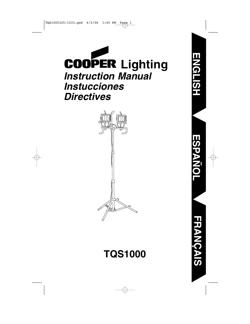 Cooper Lighting TQS1000 User Manual | 18 pages