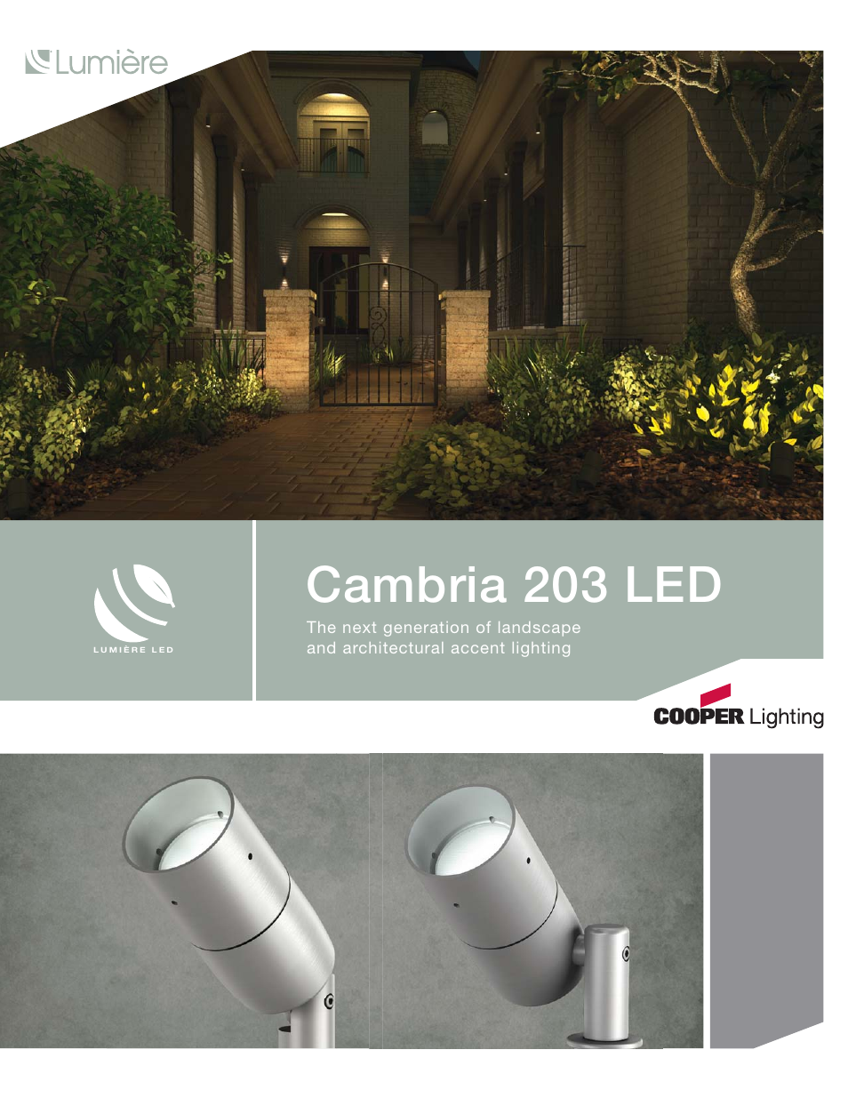 Cooper Lighting Cambria 203 LED User Manual | 2 pages
