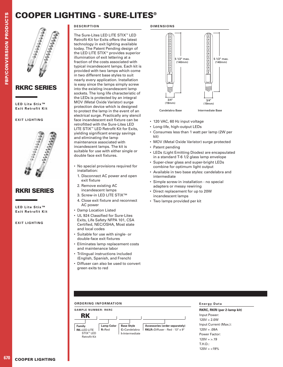 Cooper Lighting 670 User Manual | 1 page