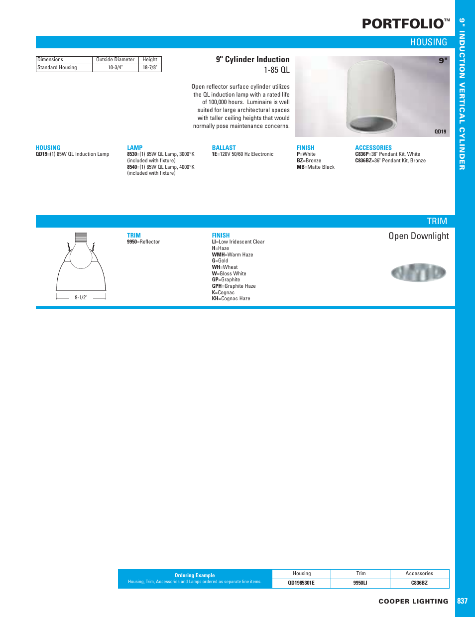 Cooper Lighting 1-85 QL User Manual | 1 page