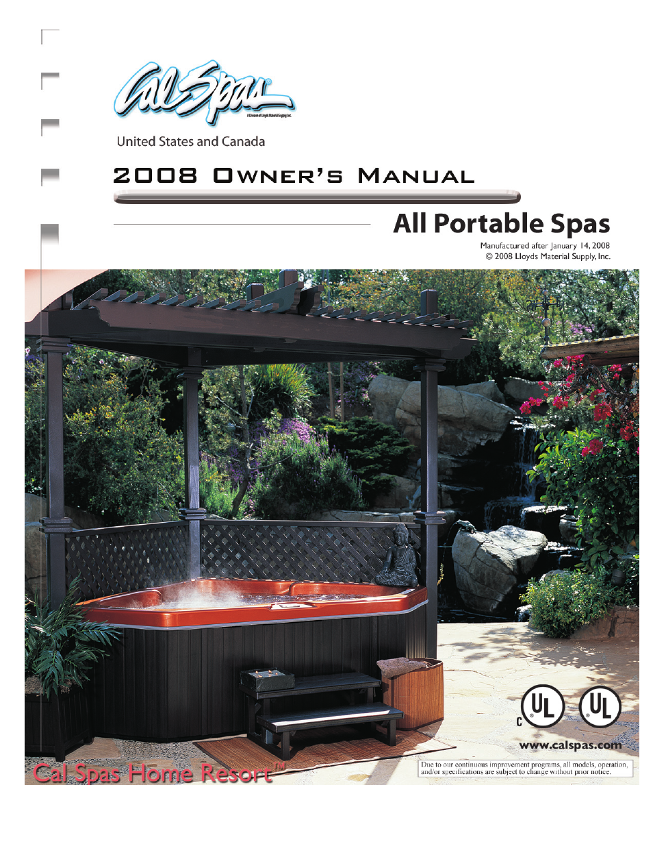 Cal Spas 6300 User Manual | 52 pages