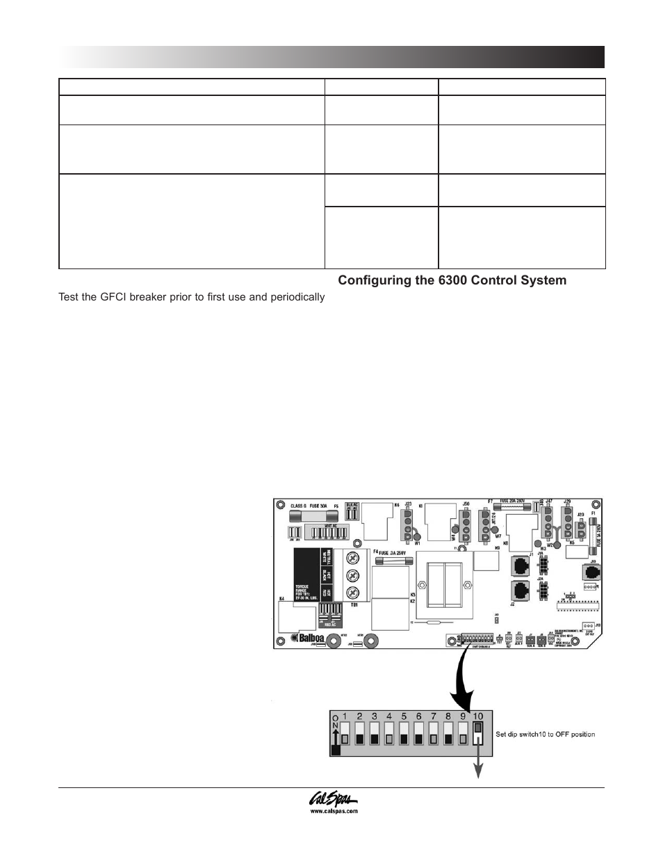 Preparing for your new portable spa | Cal Spas 6300 User Manual | Page 7 / 52