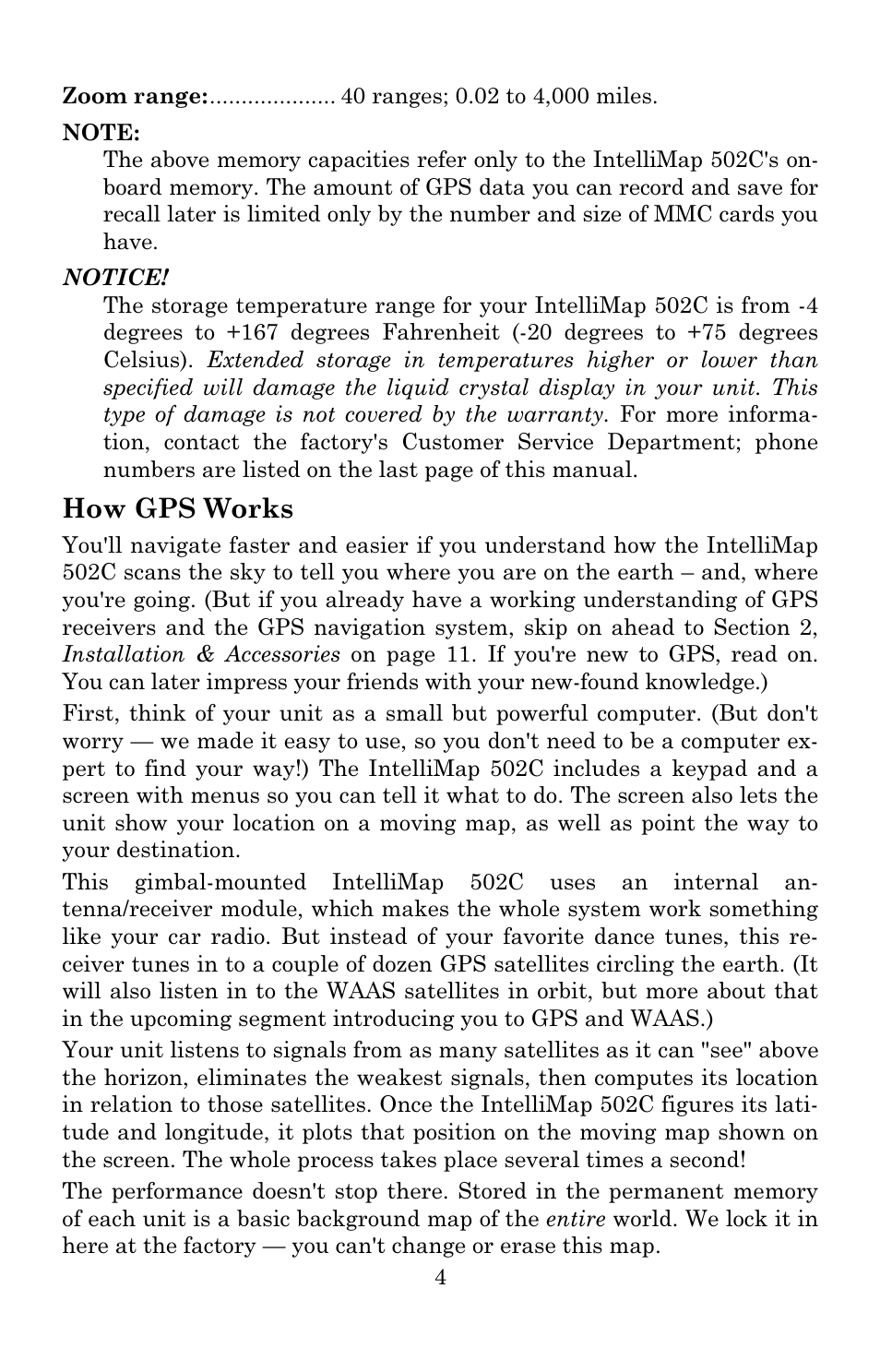 How gps works | Eagle Electronics 502C User Manual | Page 10 / 136