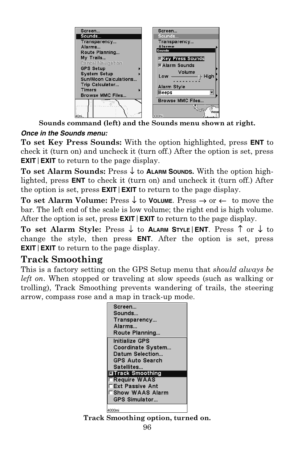 Track smoothing | Eagle Electronics 502C User Manual | Page 102 / 136