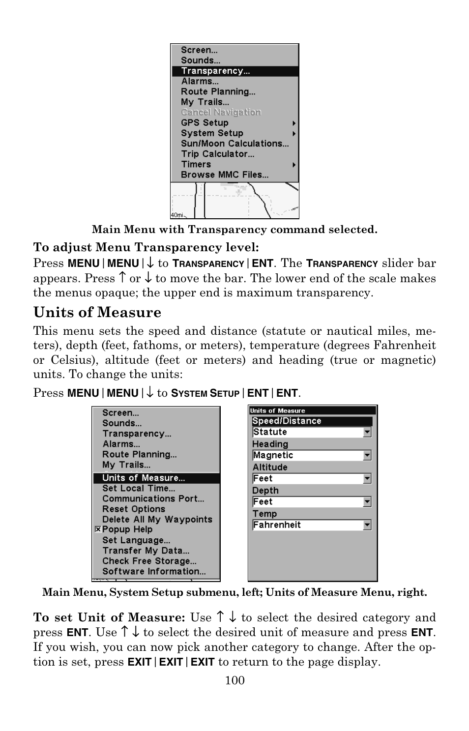 Units of measure | Eagle Electronics 502C User Manual | Page 106 / 136