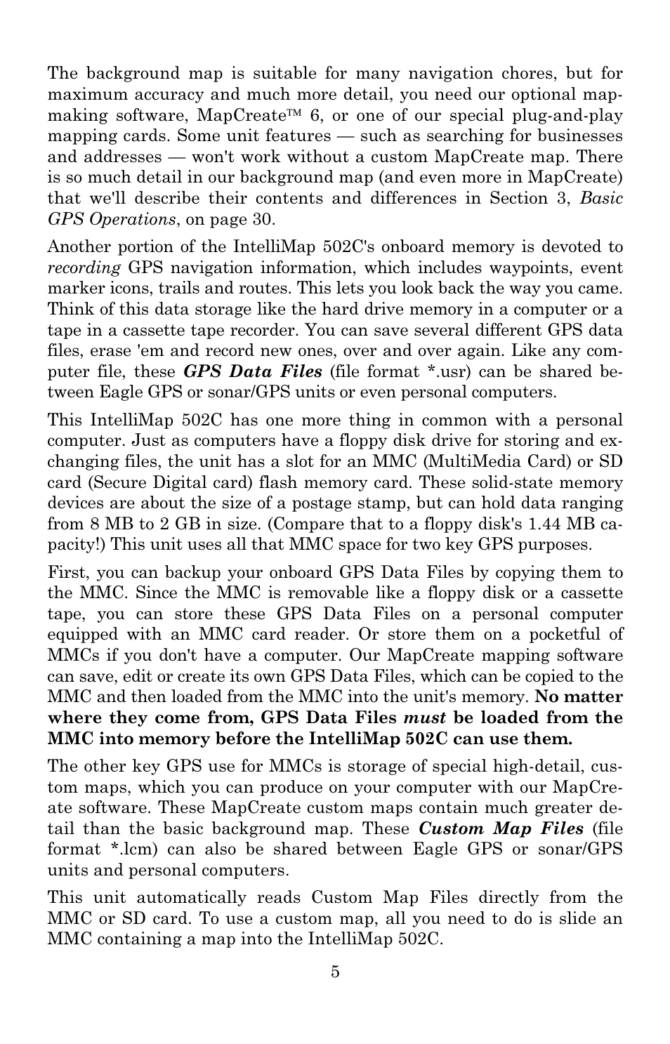 Eagle Electronics 502C User Manual | Page 11 / 136