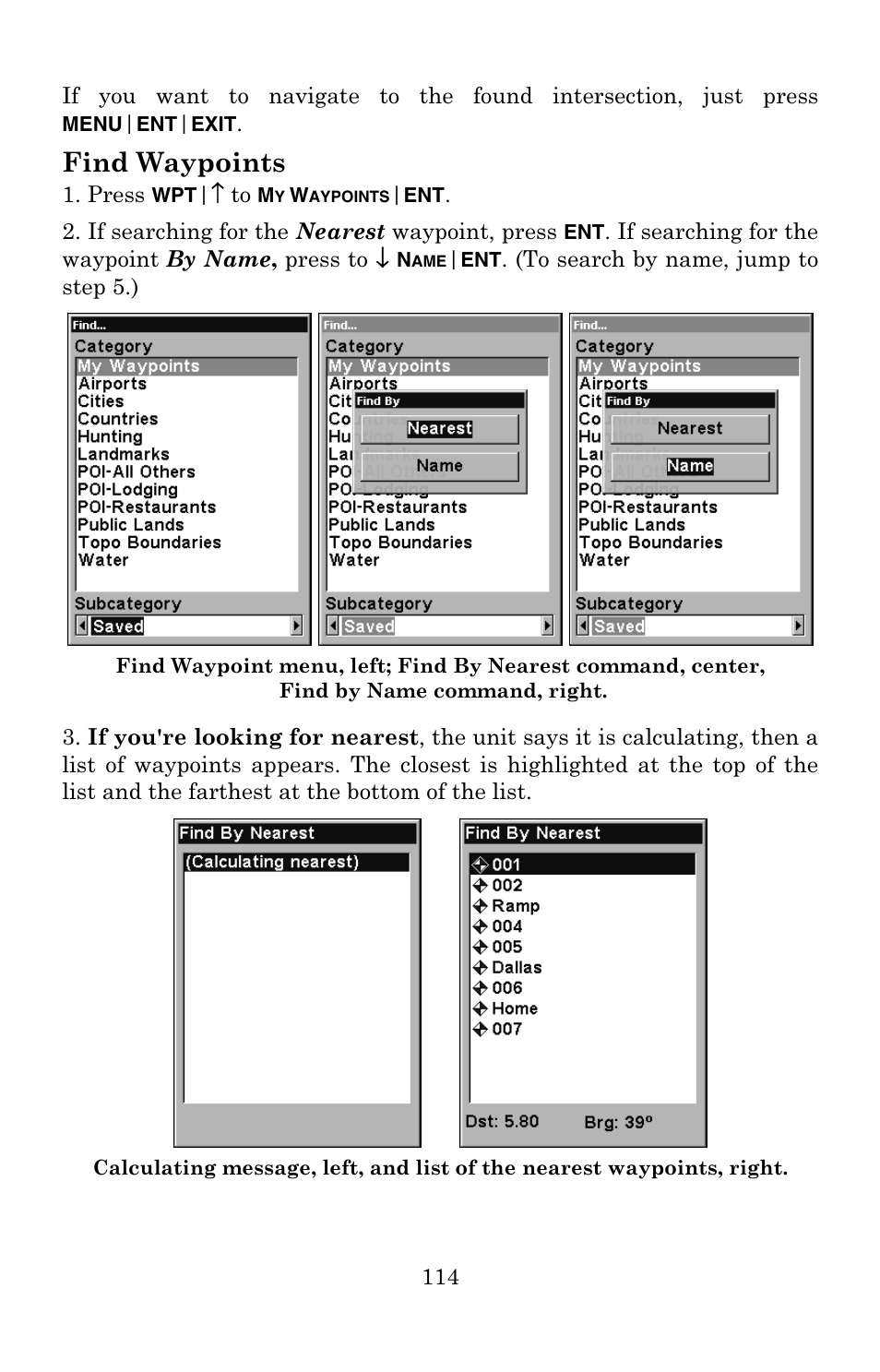 Find waypoints | Eagle Electronics 502C User Manual | Page 120 / 136