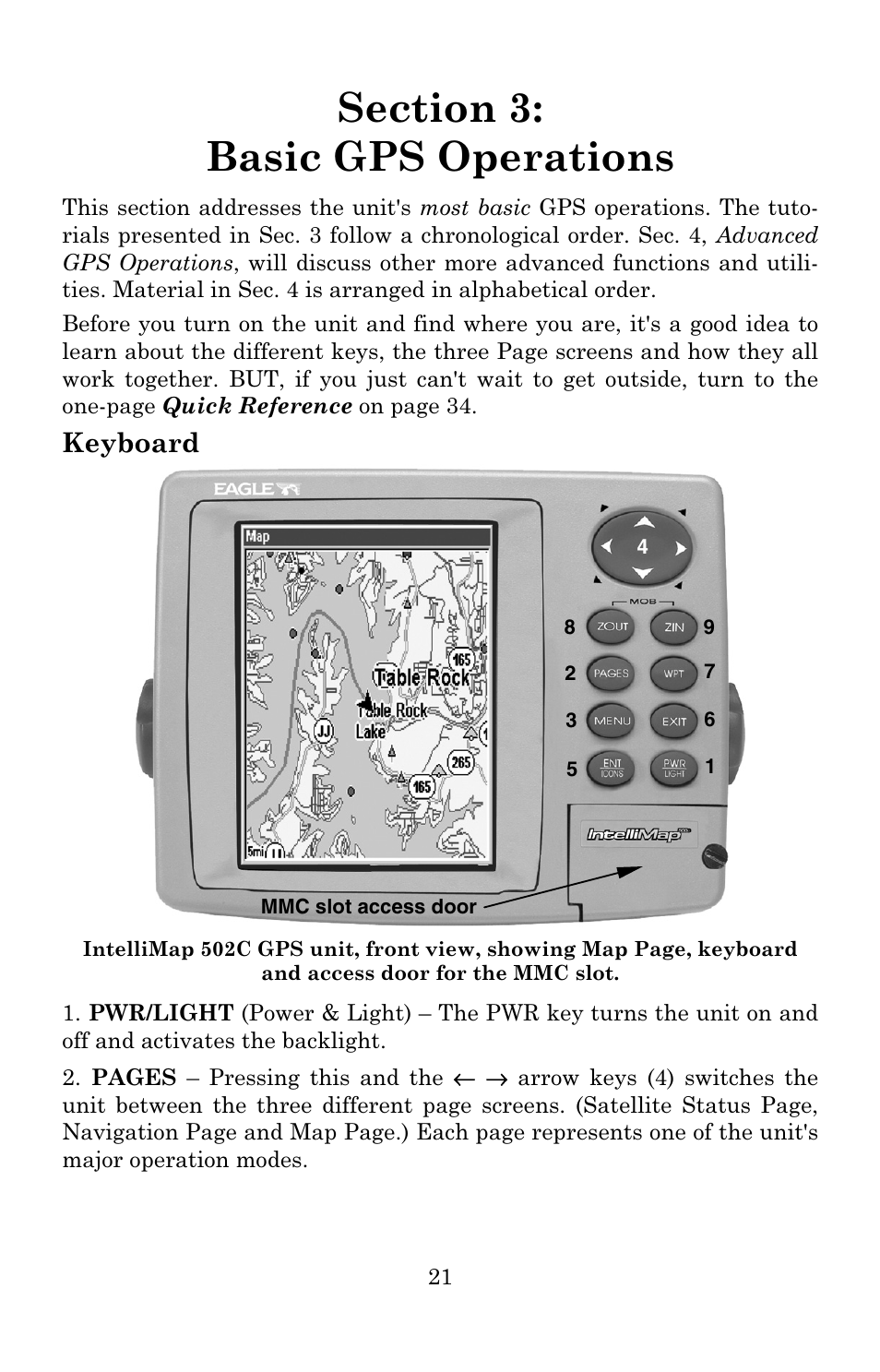 Keyboard | Eagle Electronics 502C User Manual | Page 27 / 136