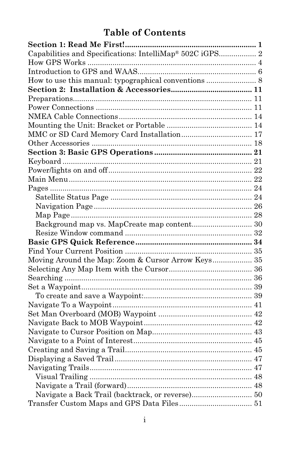 Eagle Electronics 502C User Manual | Page 3 / 136