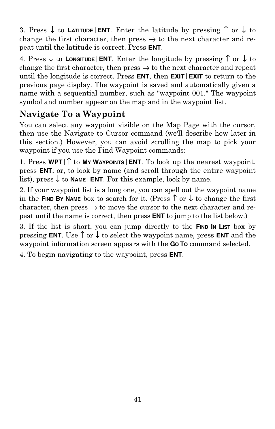 Navigate to a waypoint | Eagle Electronics 502C User Manual | Page 47 / 136