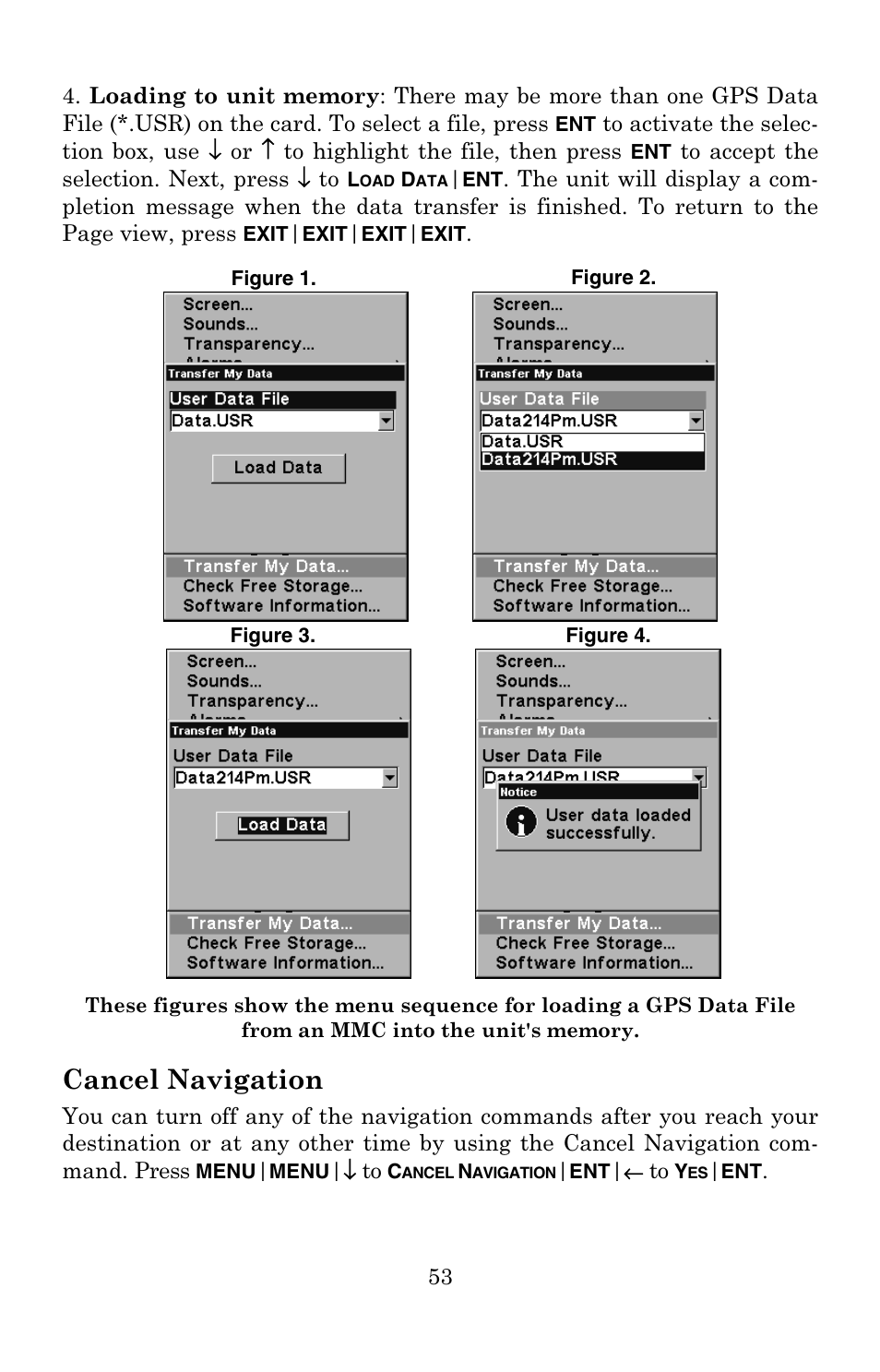 Cancel navigation | Eagle Electronics 502C User Manual | Page 59 / 136