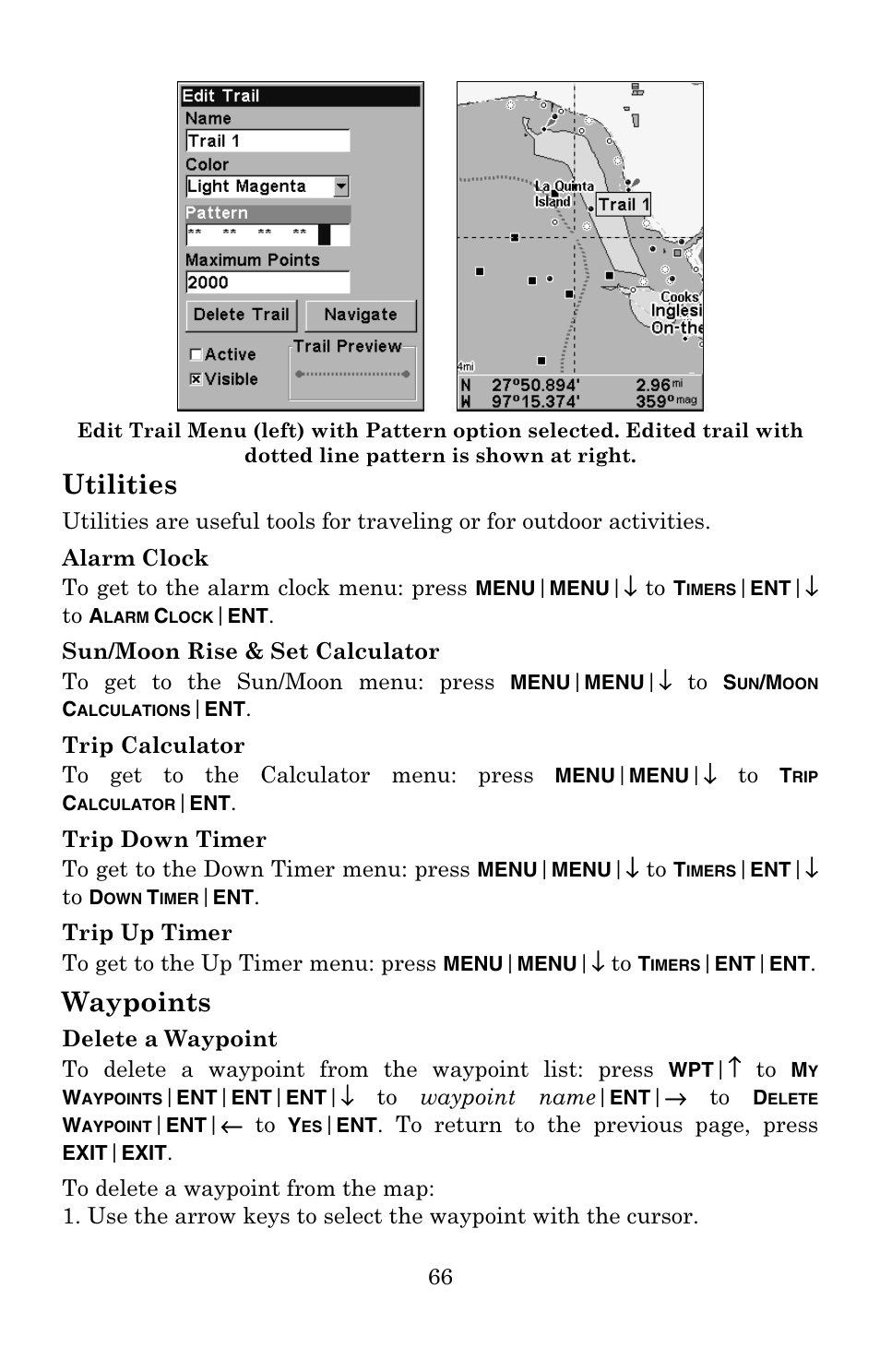 Utilities, Waypoints | Eagle Electronics 502C User Manual | Page 72 / 136