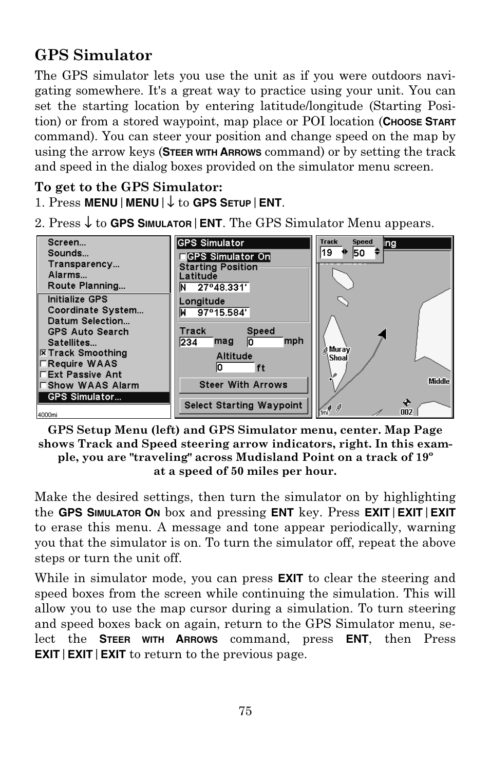 Gps simulator | Eagle Electronics 502C User Manual | Page 81 / 136