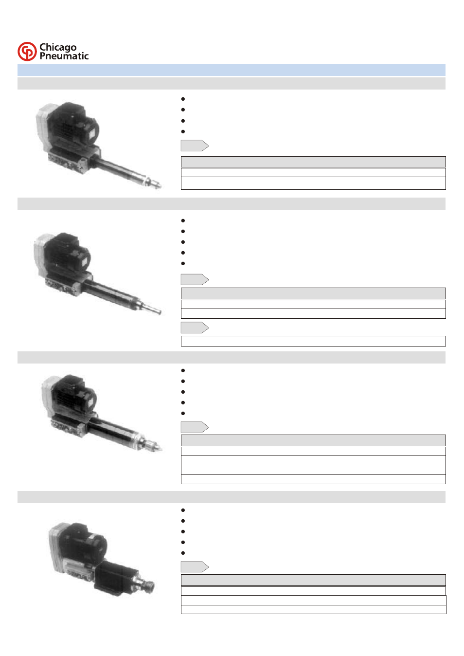Drilling electric drive afde200 electric drive | Chicago Pneumatic Auto Feed Drills & Tappers User Manual | Page 5 / 16