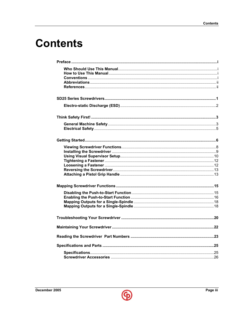 Chicago Pneumatic SD25 User Manual | Page 7 / 36