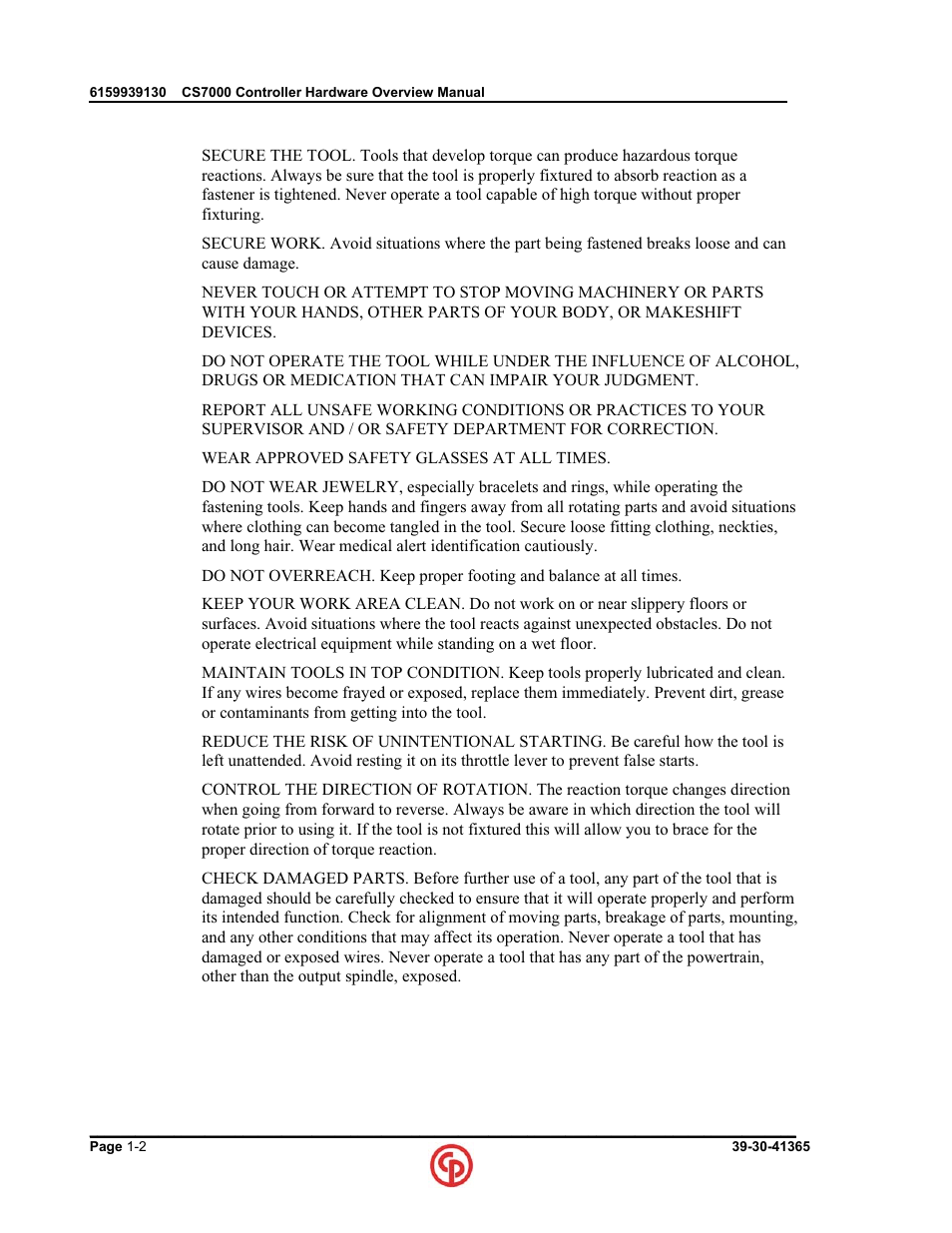 Chicago Pneumatic CS7000 User Manual | Page 14 / 46
