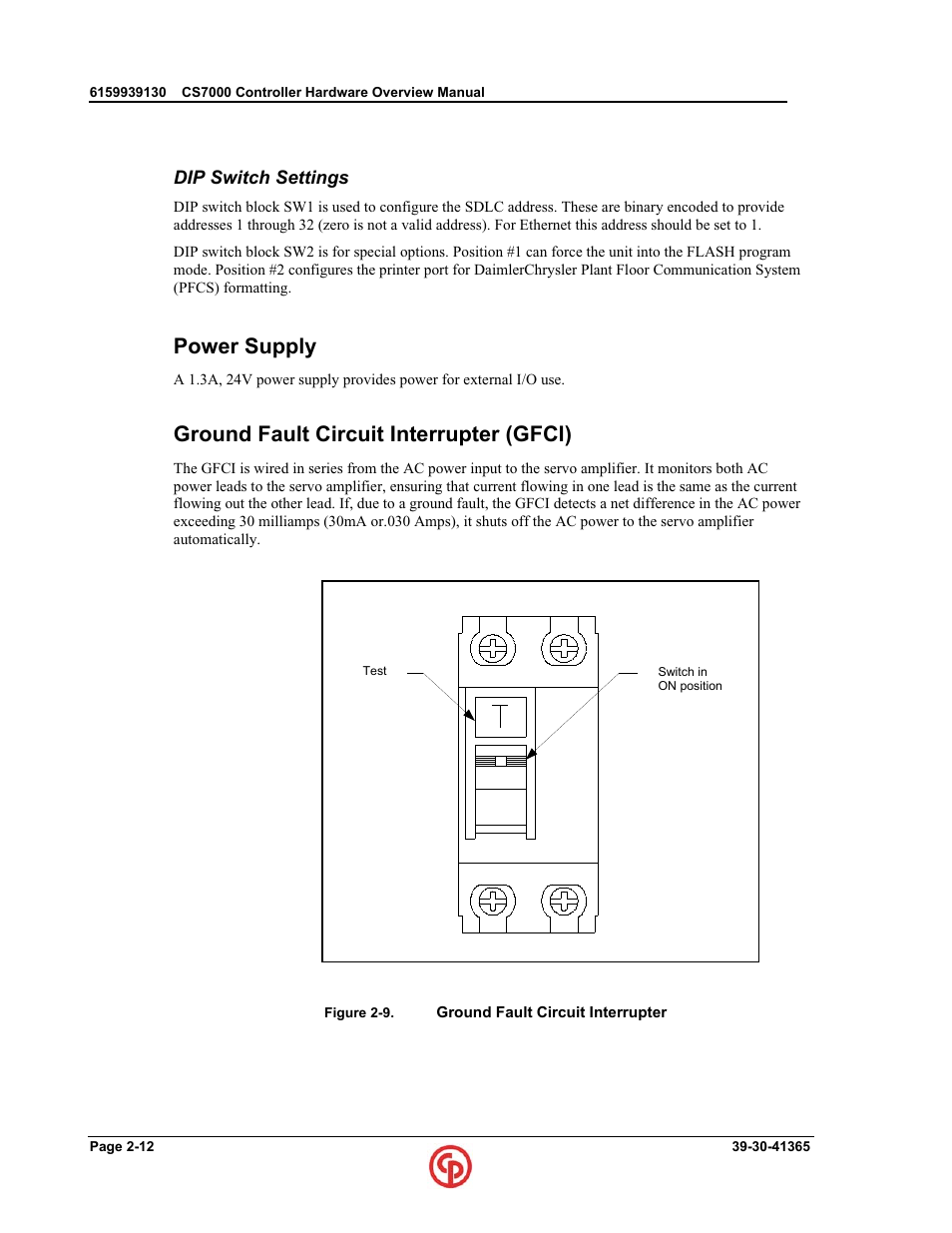 Power supply, Ground fault circuit interrupter (gfci) | Chicago Pneumatic CS7000 User Manual | Page 28 / 46