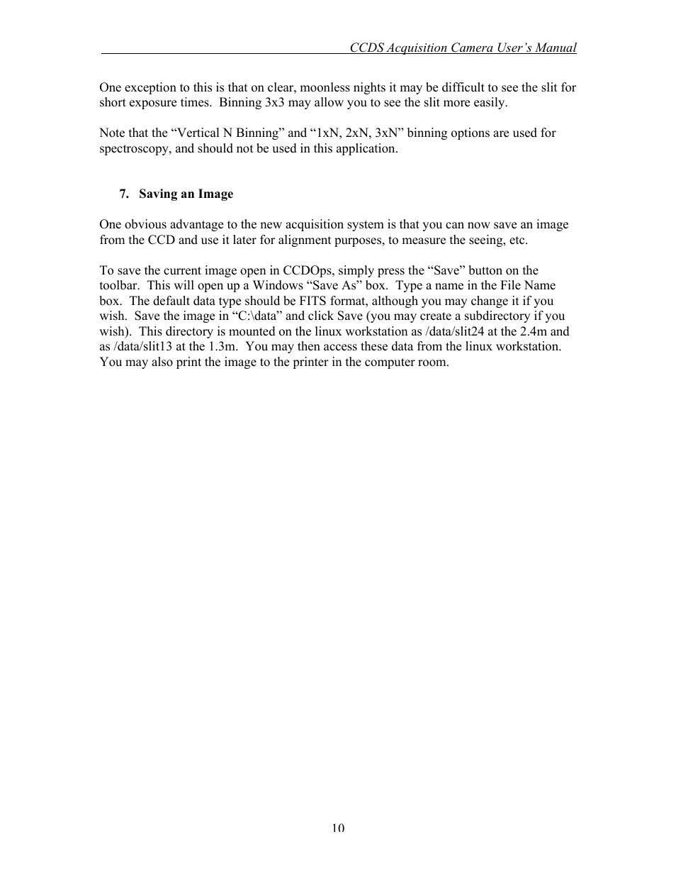 Curtis Computer Acquisition Camera CCDS User Manual | Page 10 / 14