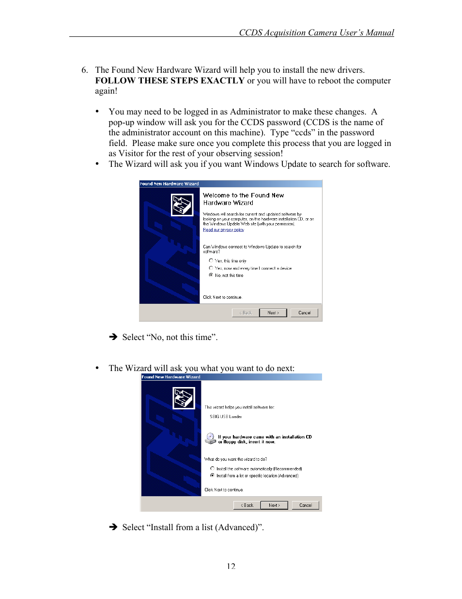 Curtis Computer Acquisition Camera CCDS User Manual | Page 12 / 14