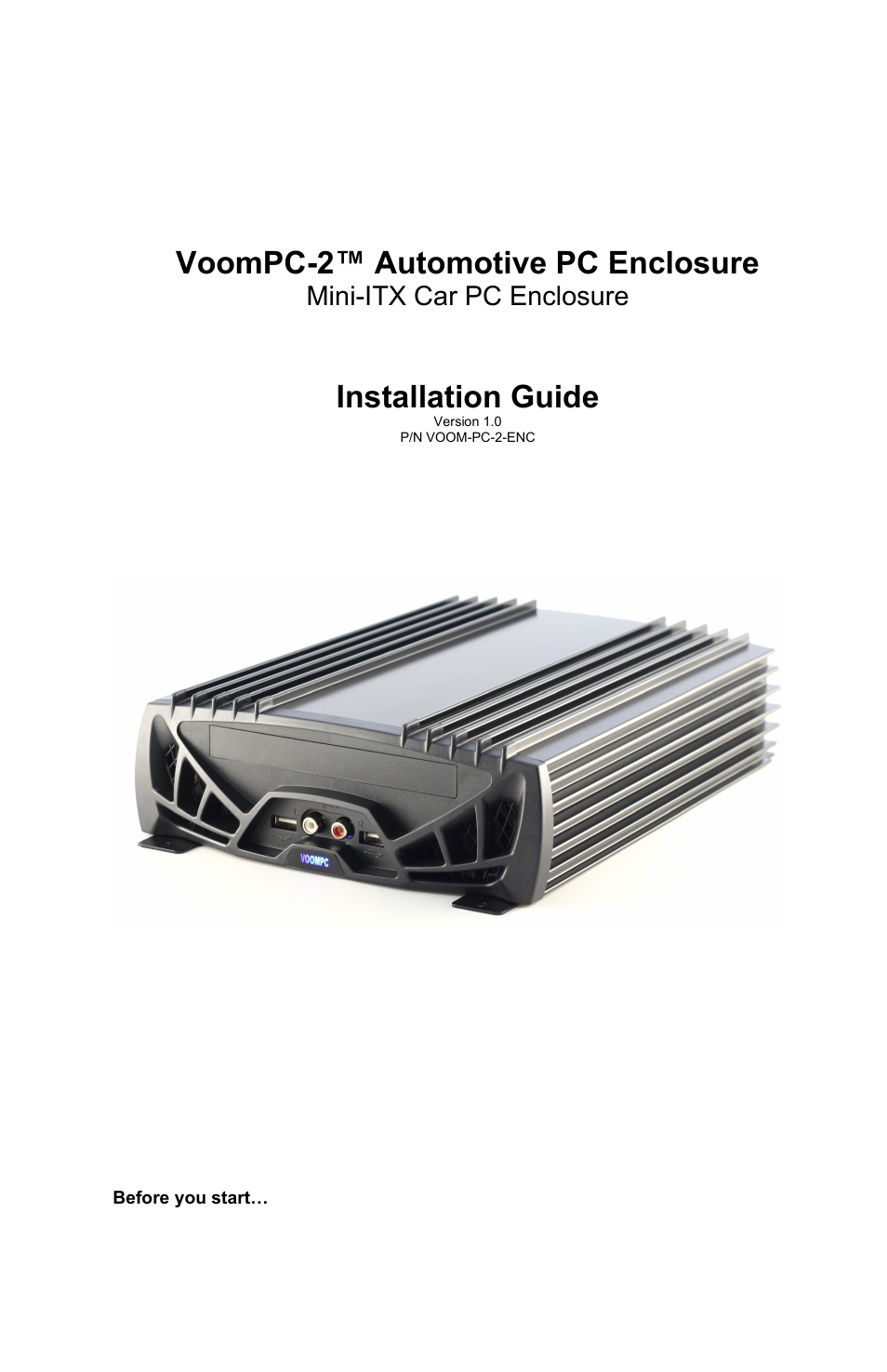 Cool Embedded PCs Automotive PC Enclosure User Manual | 6 pages